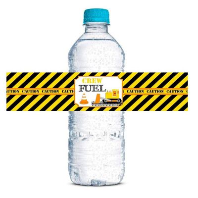 AmandaCreation Construction Site Water Bottle Wrappers 20pcs. Image 1