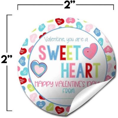 AmandaCreation Conversation Heart Envelope Seals 40pc. Image 1