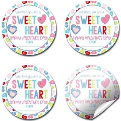 AmandaCreation Conversation Heart Envelope Seals 40pc. Image 3