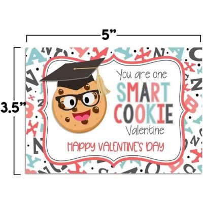 AmandaCreation Cookie Classroom Valentine Cards 30pc. Image 1