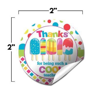 AmandaCreation Cool Popsicle Appreciation Envelope Seals 40pc. Image 1