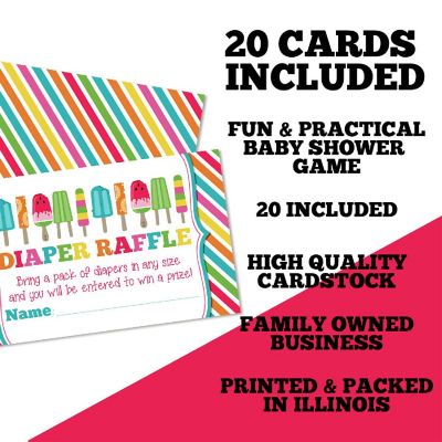 AmandaCreation Cool Popsicle Diaper Raffle Tickets 20pc. Image 1