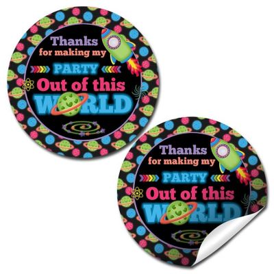 AmandaCreation Cosmic Bowling Envelope Seals 40pc. Image 1