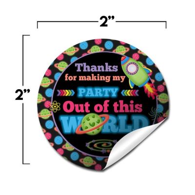 AmandaCreation Cosmic Bowling Envelope Seals 40pc. Image 1