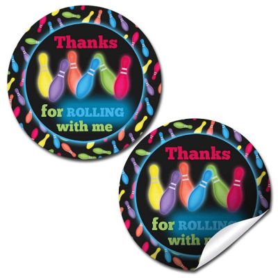 AmandaCreation Cosmic Glow Bowling Envelope Seals 40pc. Image 1