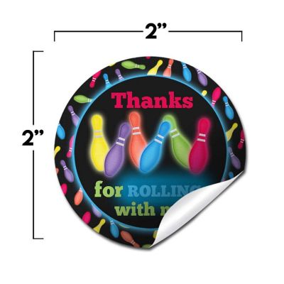 AmandaCreation Cosmic Glow Bowling Envelope Seals 40pc. Image 1