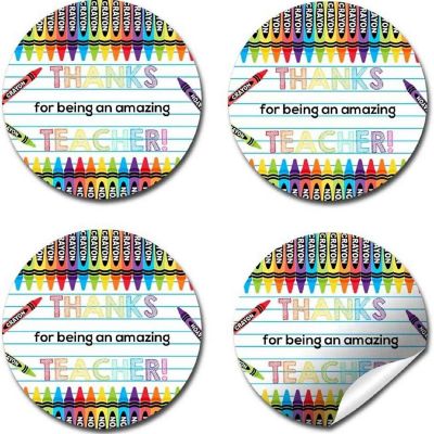 AmandaCreation Crayon Appreciation Envelope Seals 40pc. Image 3