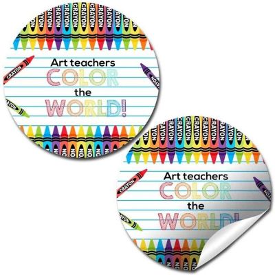 AmandaCreation Crayon Art Appreciation Envelope Seals 40pc. Image 1