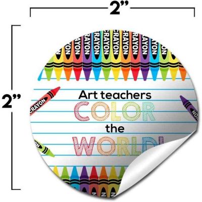 AmandaCreation Crayon Art Appreciation Envelope Seals 40pc. Image 1