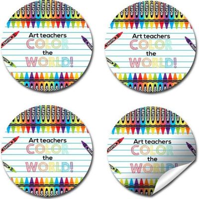 AmandaCreation Crayon Art Appreciation Envelope Seals 40pc. Image 3