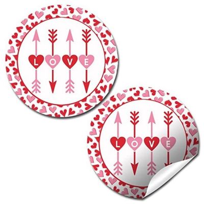 AmandaCreation Cupid's Arrows Valentine Envelope Seals 40pc. Image 1
