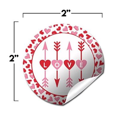 AmandaCreation Cupid's Arrows Valentine Envelope Seals 40pc. Image 2