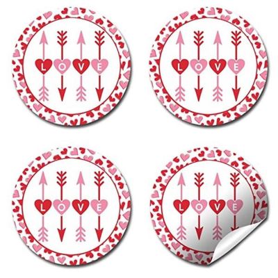 AmandaCreation Cupid's Arrows Valentine Envelope Seals 40pc. Image 3