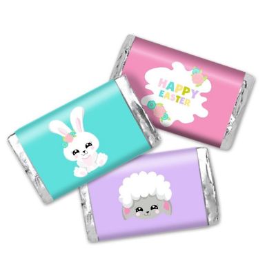 AmandaCreation Cute Bunny Easter Mini Candybar Wrappers 45pc. Image 1