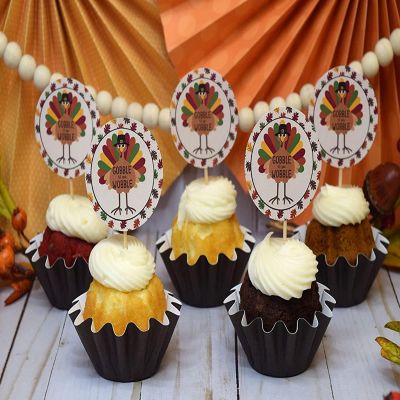 AmandaCreation Cute Gobble Til You Wobble Envelope Seals 40pc. Image 2