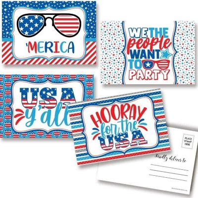 AmandaCreation Cute Patriotic Postcards 20pc. Image 1