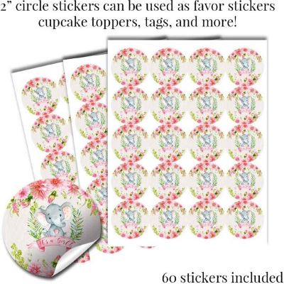 AmandaCreation Dahlia Elephant Pink Sticker Bundle 429pc. Image 2