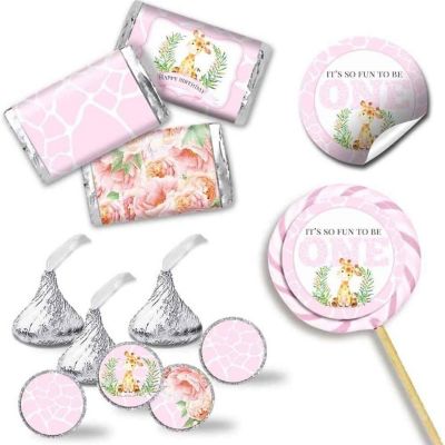 AmandaCreation Dahlia Giraffe 1st Birthday Sticker Bundle 429pc. Image 1