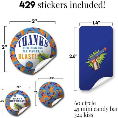 AmandaCreation Dart Gun Sticker Bundle 429pc. Image 1