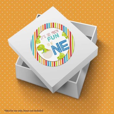 AmandaCreation Dinosaur 1st Birthday Envelope Seals 40pc. Image 3