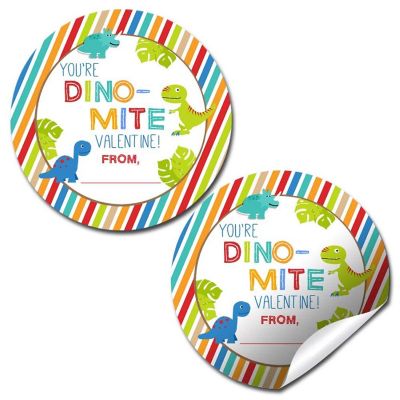 AmandaCreation Dinosaur Blue Envelope Seals 40pc. Image 1