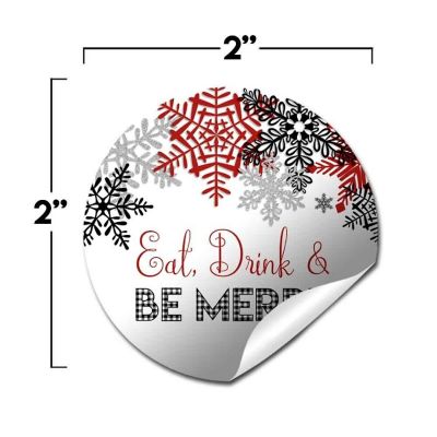 AmandaCreation Eat Drink and Be Merry Envelope Seals 40pc. Image 2