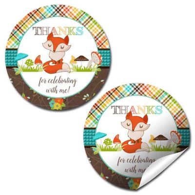 AmandaCreation Fall Fox Envelope Seals 40pc. Image 1
