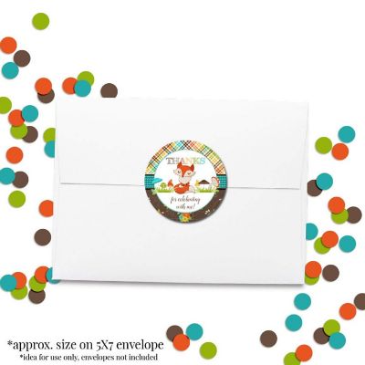 AmandaCreation Fall Fox Envelope Seals 40pc. Image 2