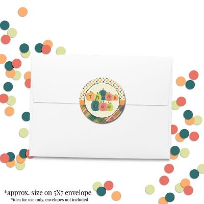 AmandaCreation Fall Fun Pumpkin Envelope Seals 40pc. Image 1