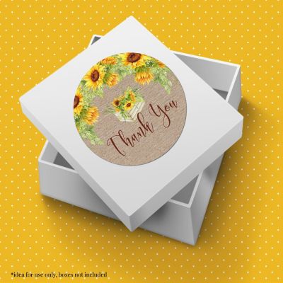 AmandaCreation Fall Sunflower Envelope Seals 40pc. Image 2