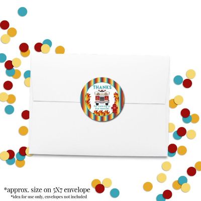 AmandaCreation Fire Truck Envelope Seals 40pc. Image 1