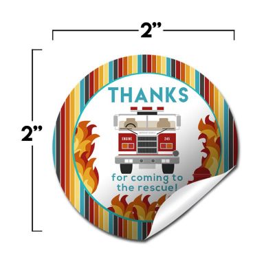 AmandaCreation Fire Truck Envelope Seals 40pc. Image 3