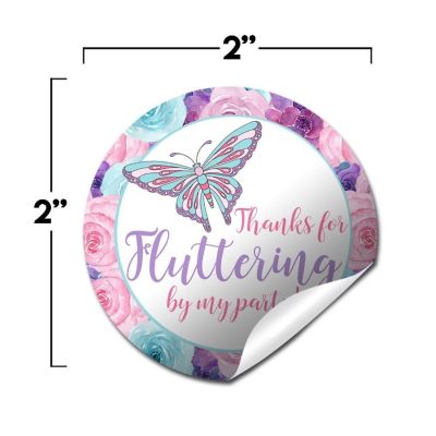AmandaCreation Floral Butterfly Envelope Seals 40pc. Image 1