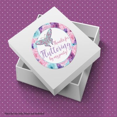 AmandaCreation Floral Butterfly Envelope Seals 40pc. Image 2
