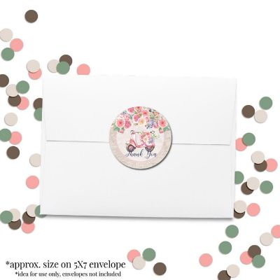 AmandaCreation Floral Moped Envelope Seals 40pc. Image 2