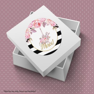 AmandaCreation Floral Paris Envelope Seals 40pc. Image 2