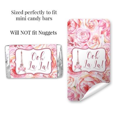 AmandaCreation Floral Paris Mini Candybar Wrappers 45pc. Image 2