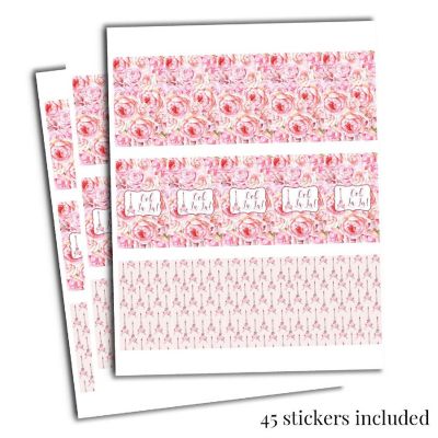 AmandaCreation Floral Paris Mini Candybar Wrappers 45pc. Image 3