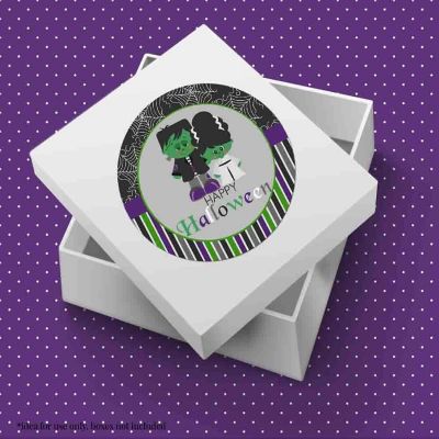 AmandaCreation Frankenstein and Bride Envelope Seals 40pc. Image 1