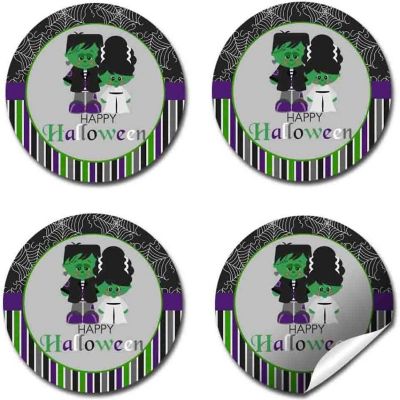 AmandaCreation Frankenstein and Bride Envelope Seals 40pc. Image 3