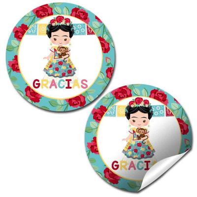 AmandaCreation Frida Kahlo Envelope Seals 40pc. Image 1