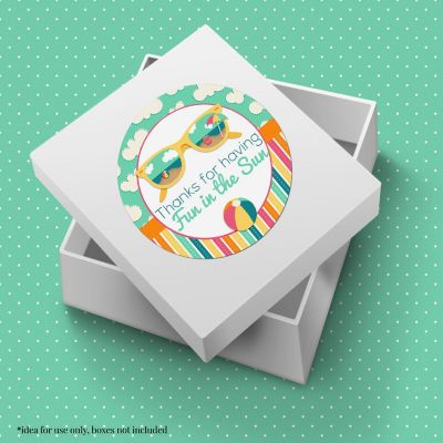 AmandaCreation Fun in The Sun Envelope Seals 40pc. Image 1