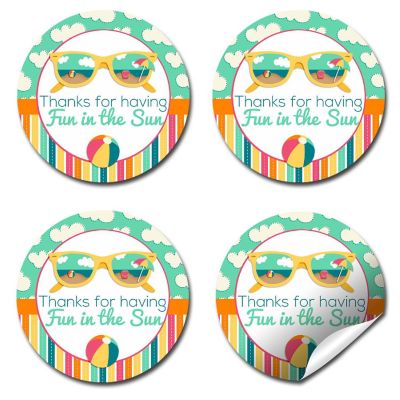 AmandaCreation Fun in The Sun Envelope Seals 40pc. Image 3