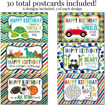AmandaCreation Funny Birthday Postcards 30pc. Image 1