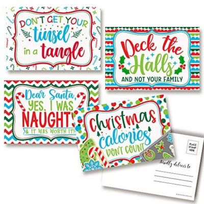 AmandaCreation Funny Christmas Postcards 20pc Image 1