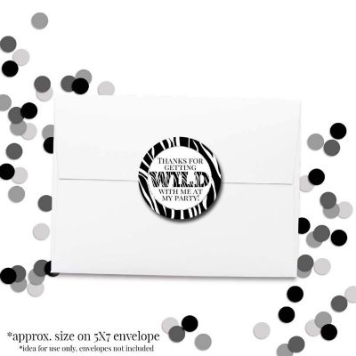 AmandaCreation Get Wild Zebra Print Envelope Seals 40pc. Image 3