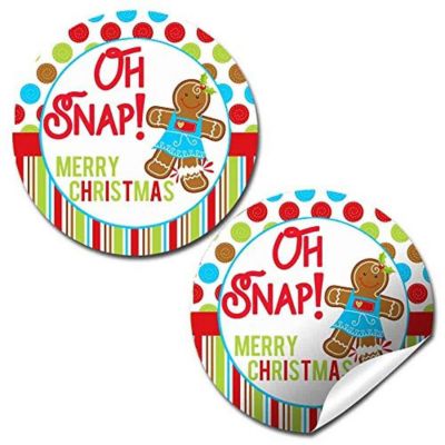AmandaCreation Gingerbread Cookie Envelope Seals 40pc. Image 1