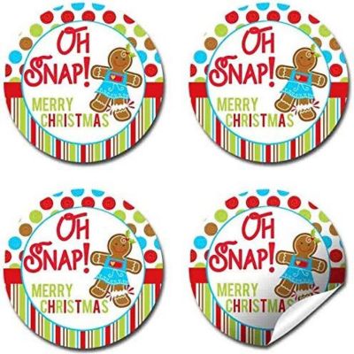 AmandaCreation Gingerbread Cookie Envelope Seals 40pc. Image 3