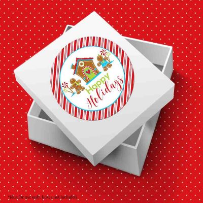 AmandaCreation Gingerbread House Envelope Seals 40pc. Image 2