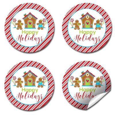AmandaCreation Gingerbread House Envelope Seals 40pc. Image 3